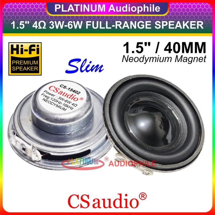 Speaker 1.5 inch Fullrange Slim 4 ohm 3W-6W 40mm Hifi Speker Full range 1.5" CS Audio CS-15402 *
