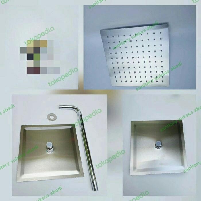 YOK DI ORDER HEAD SHOWER RAINFALL/WALL SHOWER KOTAK 10 INCH/WALL SHOWER STAINLESS