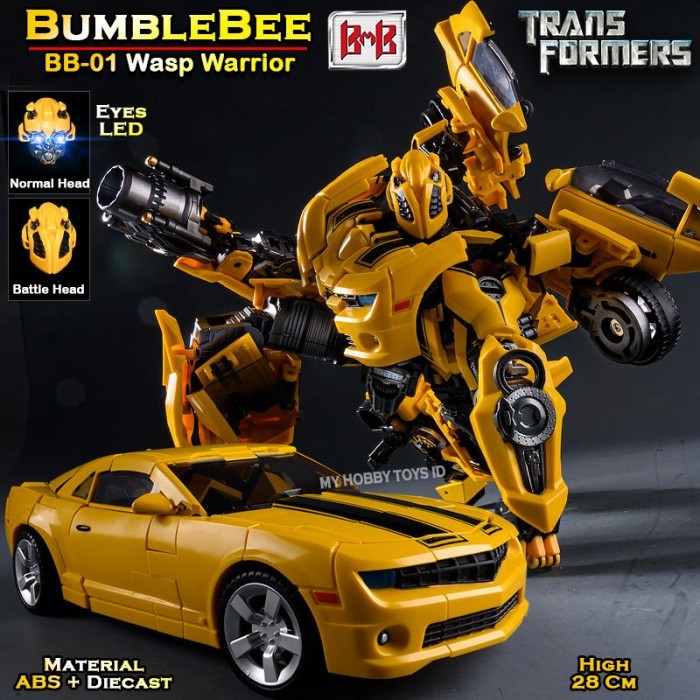 SALE  SALE MAINAN ACTION FIGURE TRANSFORMERS BUMBLEBEE BB-01 MODE MOBIL EYES LED READYY READYY