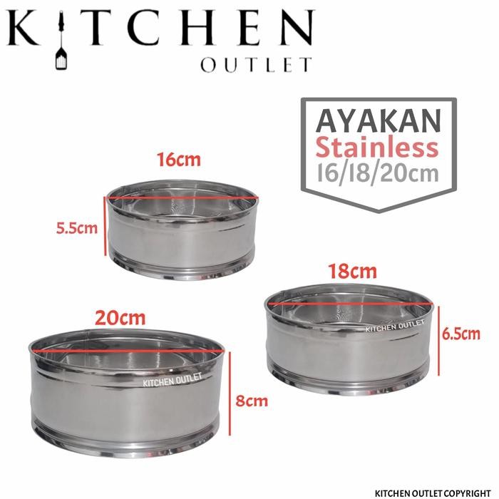 SS- Ayakan Saringan Tepung Terigu Saringan Santan Stainless Steel