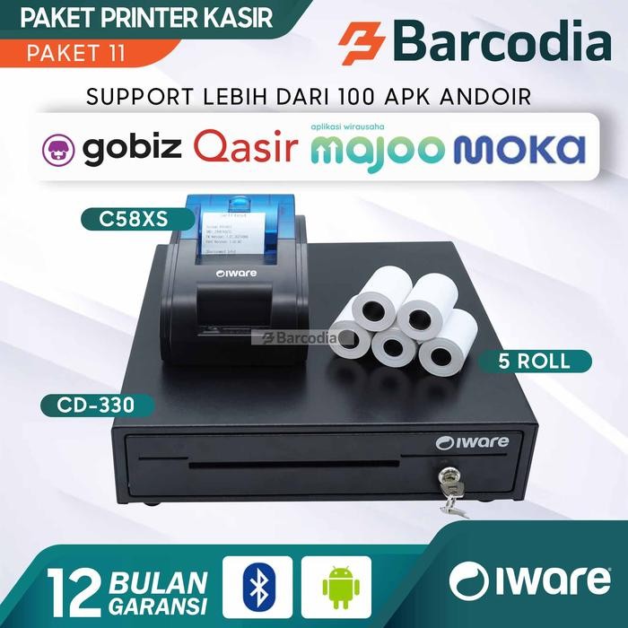 

SendToday- Paket Kasir A Cash Drawer + Printer Rpp02 + Kertas Struk 58Mm