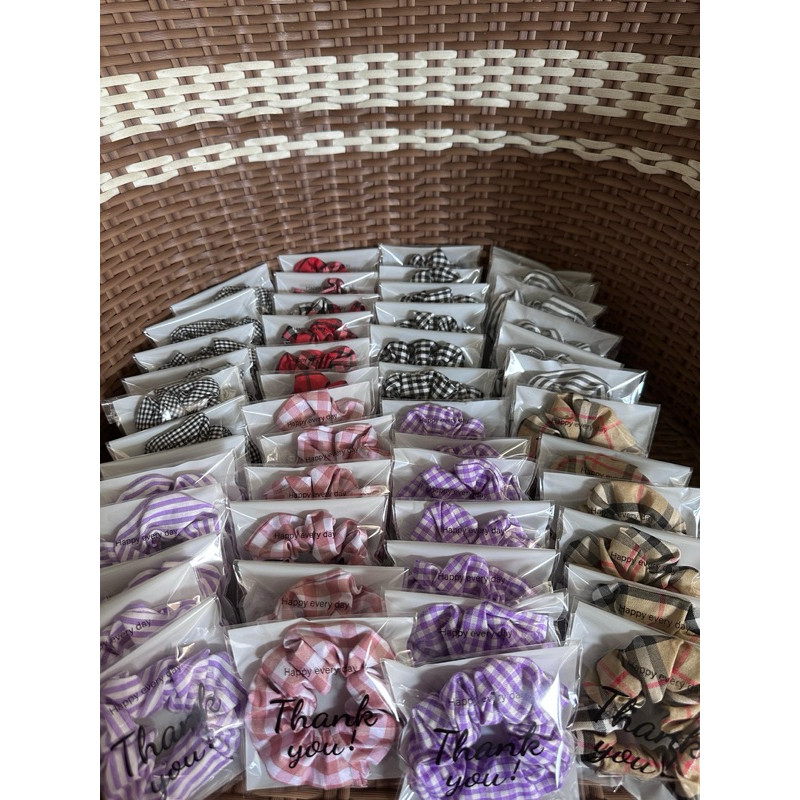 100 pcs Souvenir Wedding scrunchie mini / ikat rambut /scrunchie mini / souvenir wedding