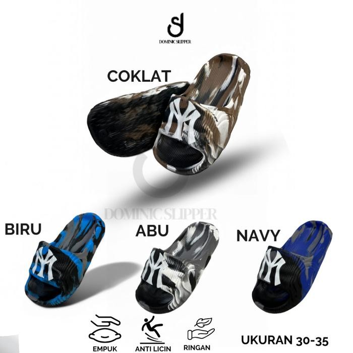 JejakKecil- Dominic Sandal Selop Anak Loreng Cowok Dominic Clasic Harian Terbaru Sandal Slip On