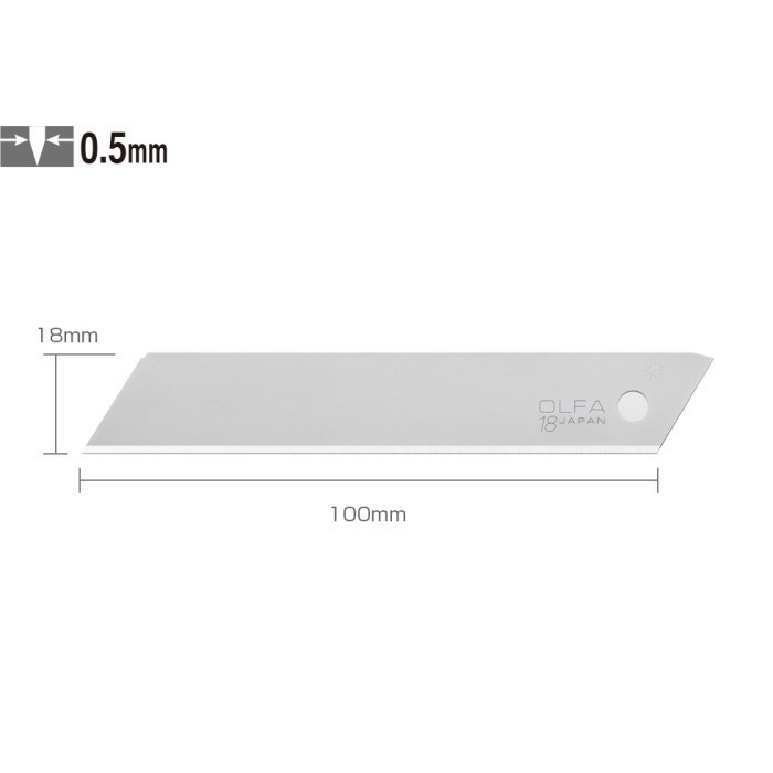 

OLFA LB50K-OSN Refill Cutter s 18 mm (50pcs/pack) Solid 18mm