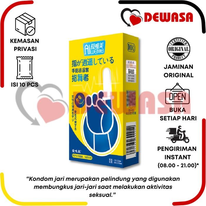 PvTerjamin- AIWEIMEI Finger Condom - 10 Pcs (Kondom Jari)