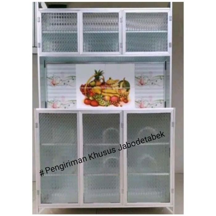 HOT SALE LEMARI PIRING 3 PINTU LEMARI DAPUR LEMARI MAKANAN RAK PIRING 3 PINTU