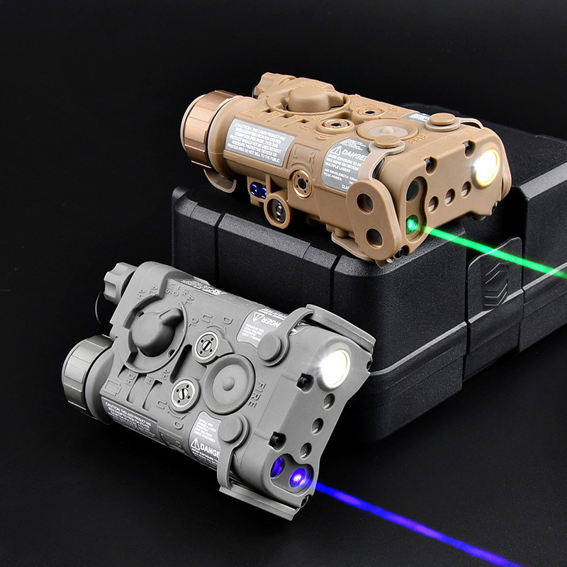 WADSN Tactic NGAL Red Green Blue IR Laser Nylon Flashlight LED Strobe Airsoft Scout Weapon Light 20m