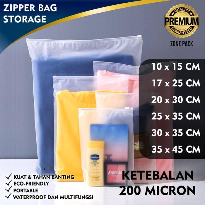 (BestSeries) Ziplock Bag Potrait Ziplock Bag Frosted Zipper Bag Storage