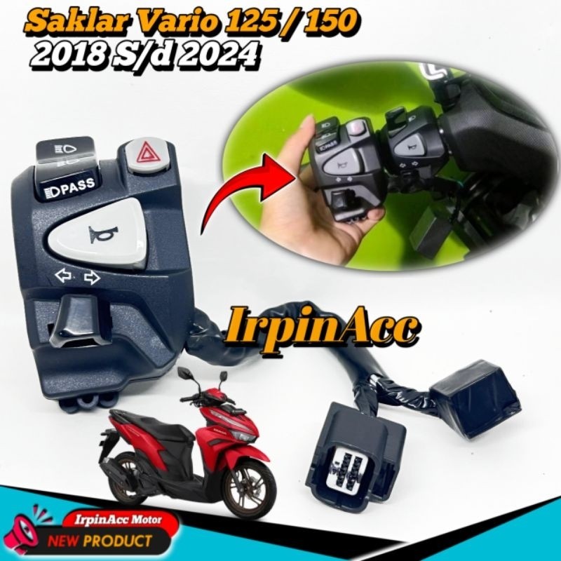 Saklar Switch Domino/BSM PASS Bimm Hazard pnp Vario 125 150 2018 2019 2020 2021 2022 2023 Vario 160