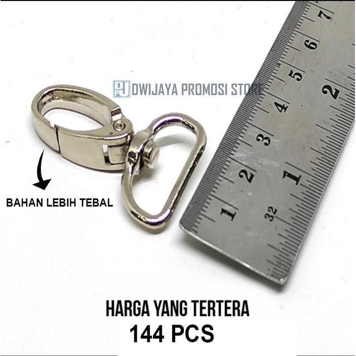

Ready- Cantelan Id Card Tebal Oval Pengait Besi Tali Tas Aksesori Size 2 Cm