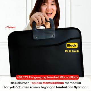 

Ready- Toplaku Tas Map Dokumen Berkas Anti Air Multifungsi 15.6 Inch Zipper File Plastik Serbaguna