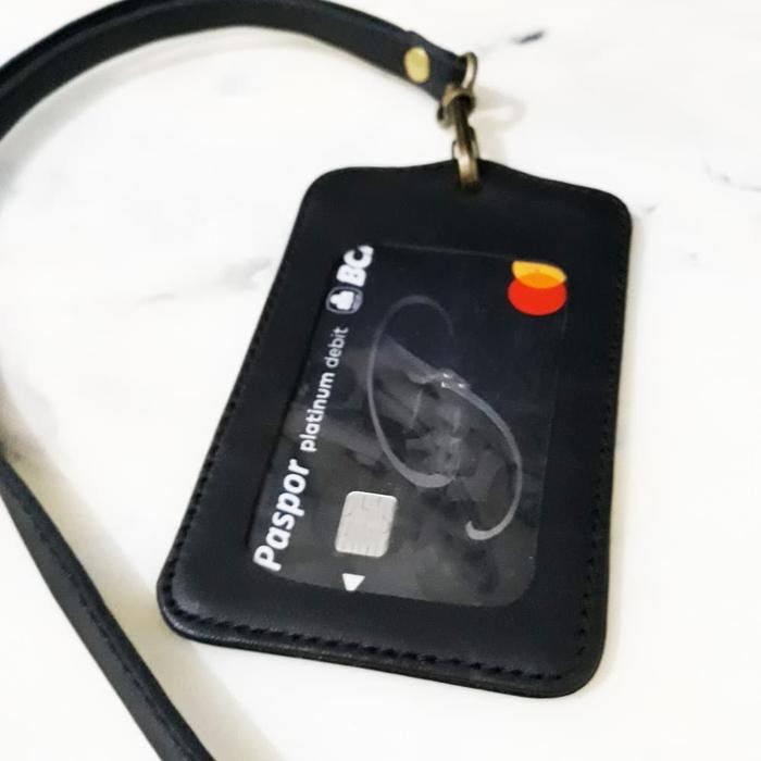 

Ready- Id Card Holder Office Kantor Kulit Sapi Asli Premium Leather Name Tag
