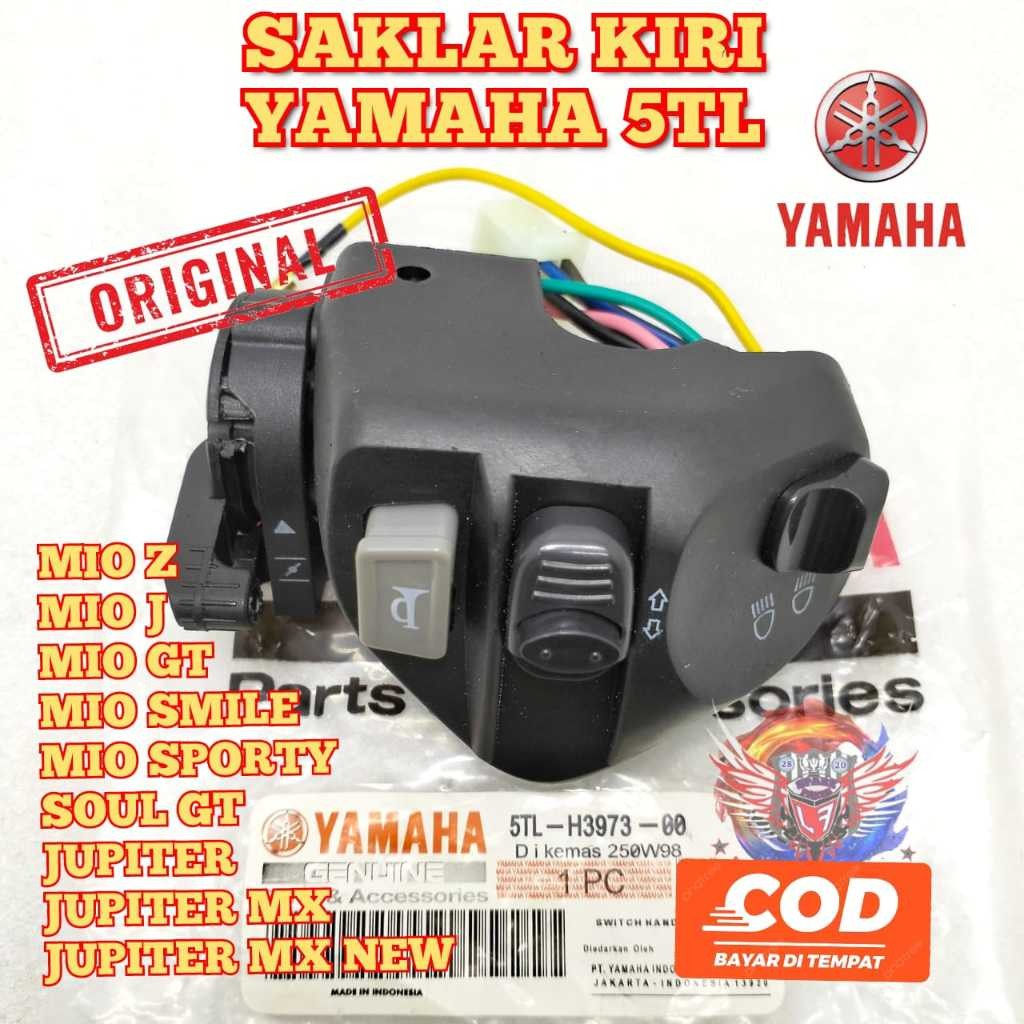 SAKLAR KIRI motor YAMAHA 5TL MIO SMILE , MIO SPORTY , MIO Z , MIO J , MIO GT , SOUL GT , JUPITER ,