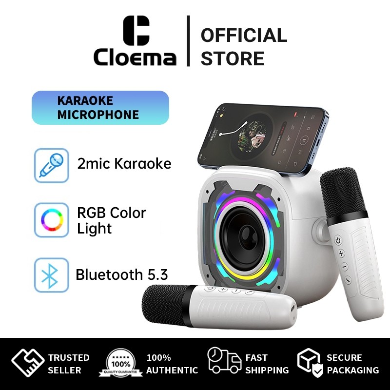 NEW PRODUCT CLOEMA V11 SPEAKER BLUETOOTH KARAOKE 2 MIC SET SALON BLUETOOTH BT SPEAKER KAROKE WITH