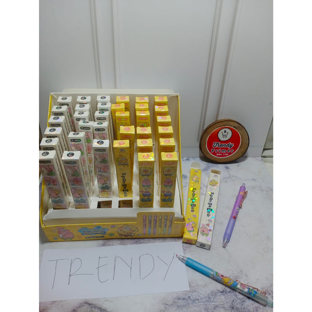 

Pulpen pen karakter cetek isi 6 pcs/setengah lusin