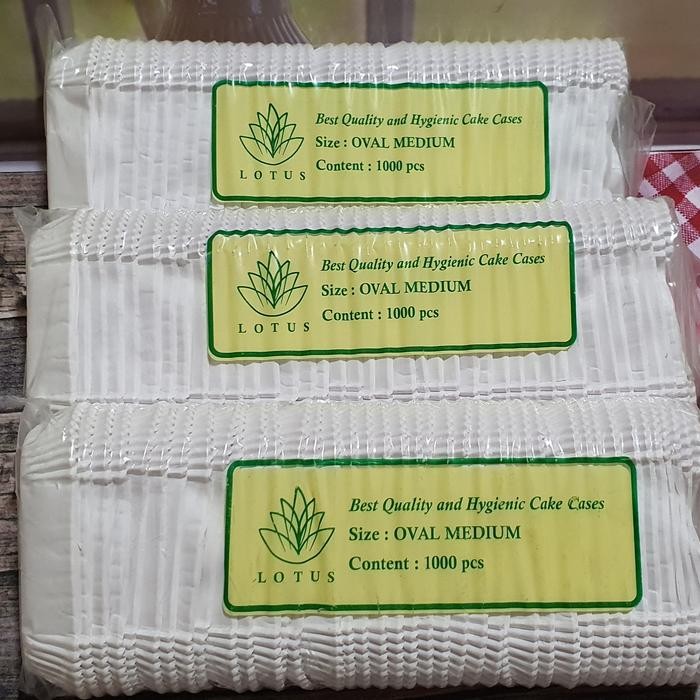 Pawongenz Cake Cases Oval Medium White Cup Cake Baking