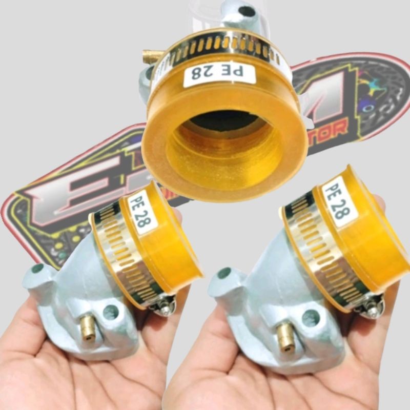 MANIPOL PE 28 INTAKE KARBURATOR MIO SPORTY.TEFLON MANIPOL PE 28 MIO SPORTY SILVER