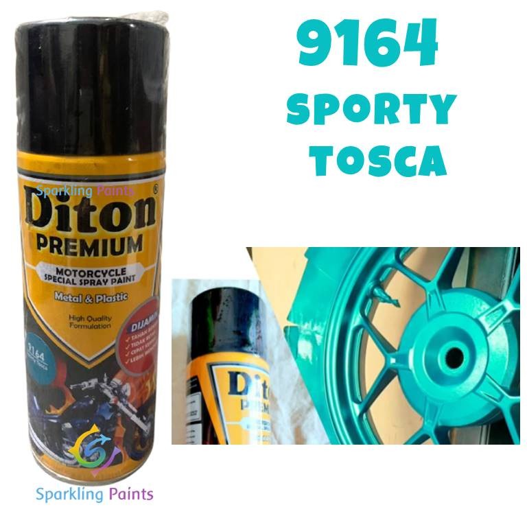 PILOX DITON PREMIUM SPORTY TOSCA 9164 400ML TOSKA GREEN HIJAU METALIK CAT PILOK TAHAN BENSIN