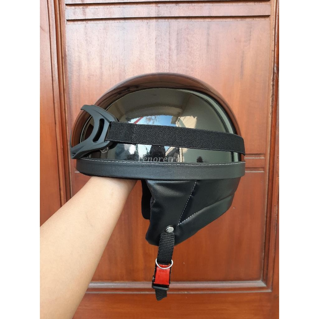 HELM CHIP HITAM POLOS CUSTOM-HELM CHIP VINTAGE RENO24