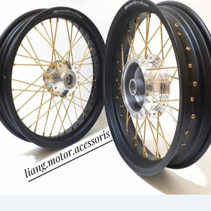 Sepaket Velg Jari Jari Ring 17 Tapak Lebar - Supra X 125 Sonic 150 Cs1