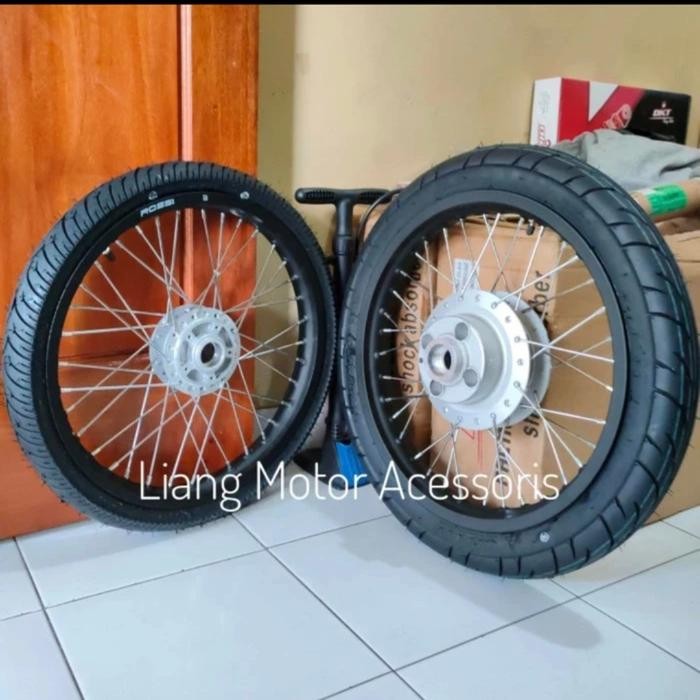 Paket Velg Tromol Set Jari2 Plus Ban - Mega Pro Verza Tiger GL Series