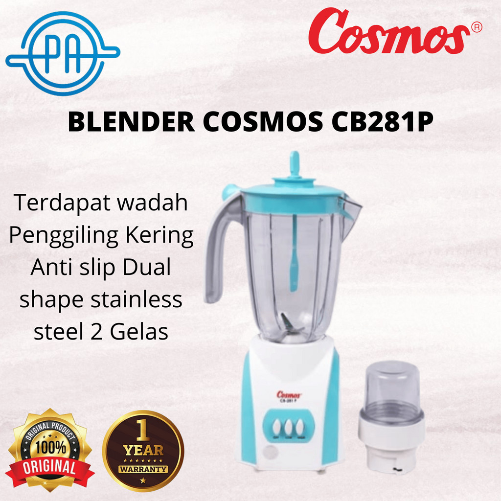 BLENDER COSMOS CB281P /Blender 2 In 1 Cosmos CB 281 P PLASTIK