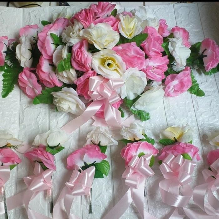 Buket Bunga Mobil Pengantin Hiasan Mobil Pengantin