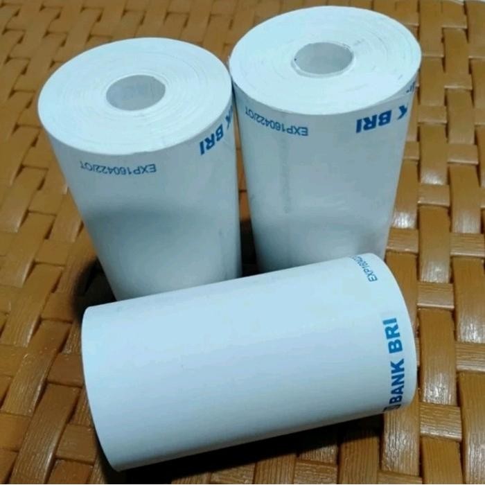 

ID KERTAS STRUK KASIR EDC LOGO BRI 58X30MM FULL TANPA TULANG PAKET 10 PCS HITAM