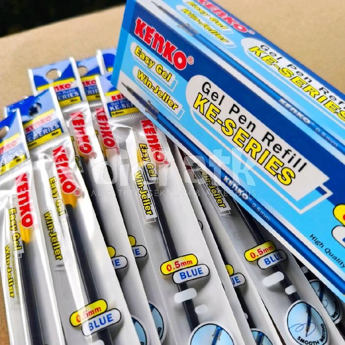 

ID ISI ULANG PULPEN JEL KENKO KE-SERIES WARNA BIRU 0.5MM REFFIL GEL PEN 1 PAK (ISI 24 PCS) PENA