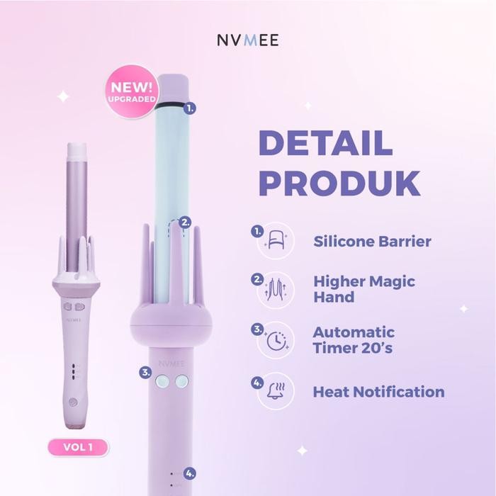 [NEW] - NVMEE - Libra Hair Styler 2.0 Catokan Keriting Otomatis Corner Beauty