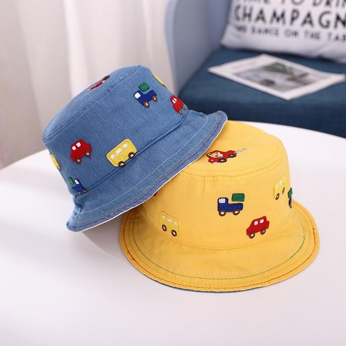 Topi Bucket Hat Anak Tali Laki Laki import topi anak Cowok Balita Kids MOBIL Topi Anak Bayi Topi