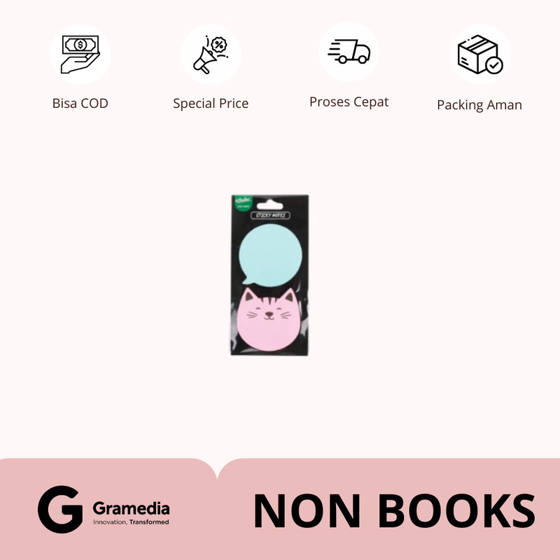 

Estudee Sticky Note Diecut Baloon Cat 70X70Mm 20Sht