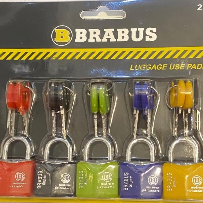 Gembok Mini 20 Mm Brabus 5 Warna / Gembok Koper Laci Loker Bagus Kuat - Asli