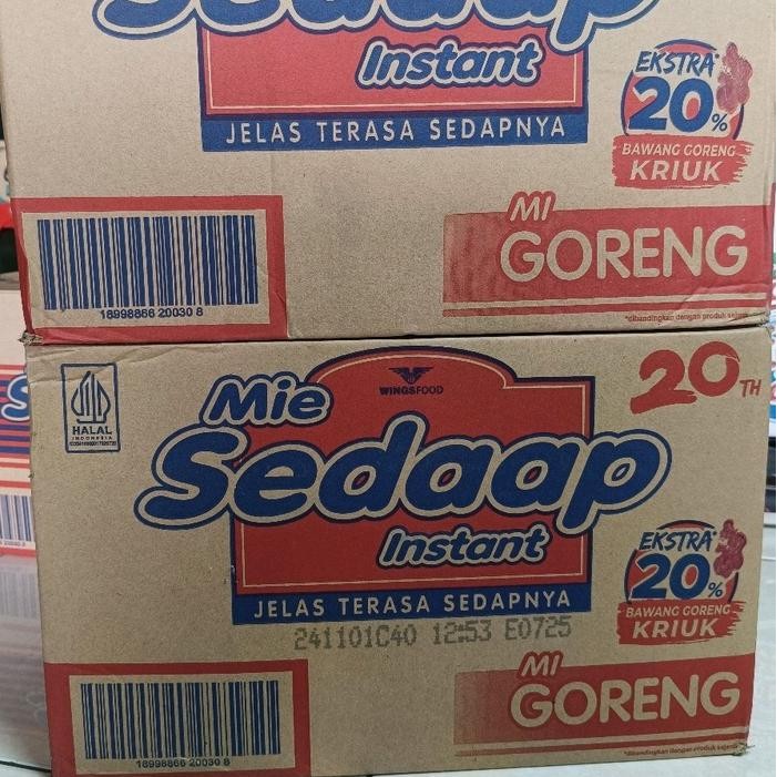 

1 DUS MIE SEDAP GORENG ISI 40BKS @90GR FOOD NOODLES INSTAN MAKANAN