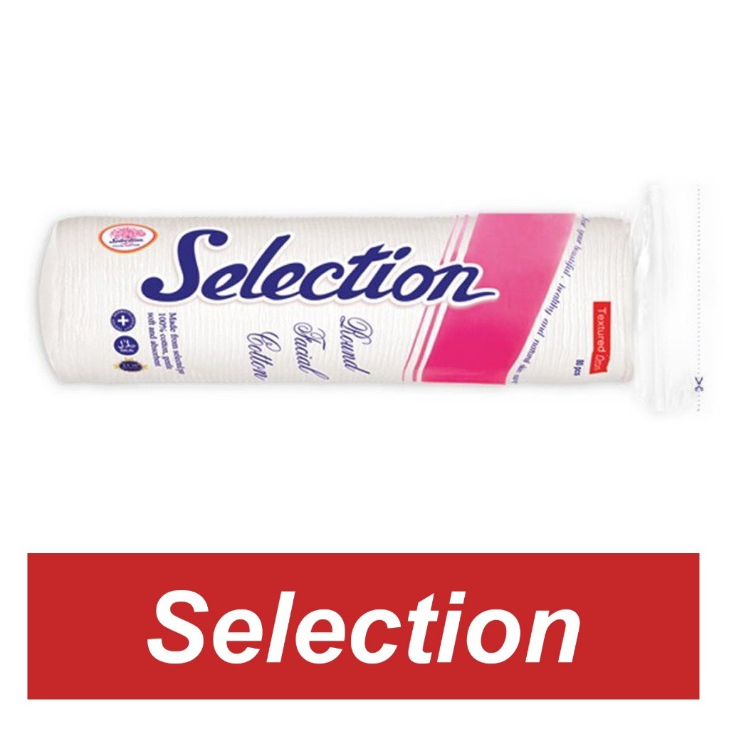 Kapas Selection Facial Cotton ( Bulat OVAL ) isi 80 pcs PROMO HALAL