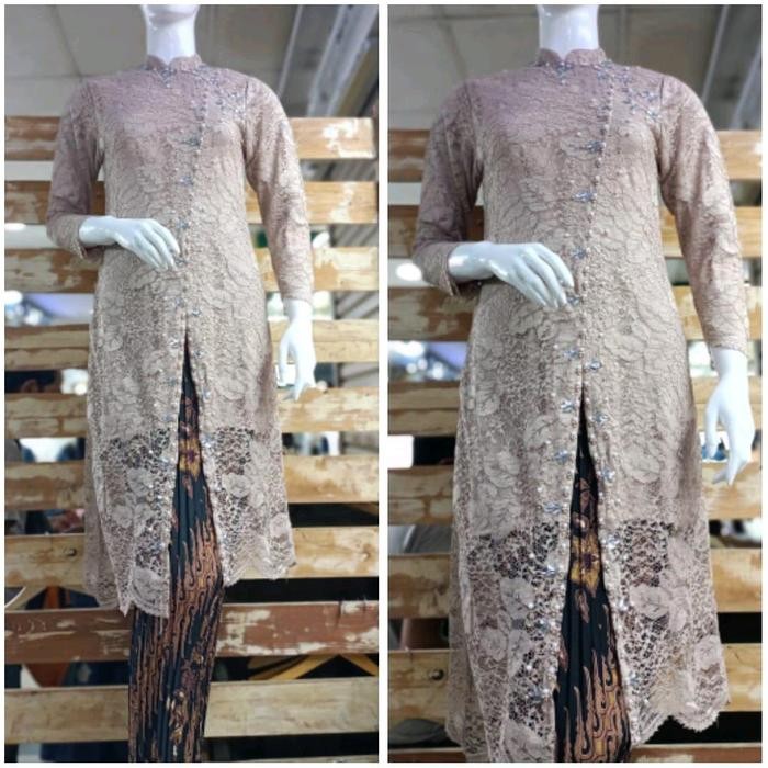 Elhijab- Tunik Set Brukat Sella Tunik Murah Tunik Mewah Tunik Pesta Tunik Wisuda