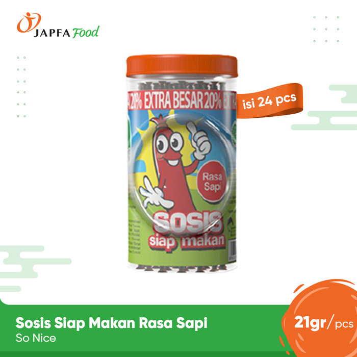 

TodayFre3sH- So Nice Sosis Siap Makan Rasa Sapi 24 Pcs x 21 gr