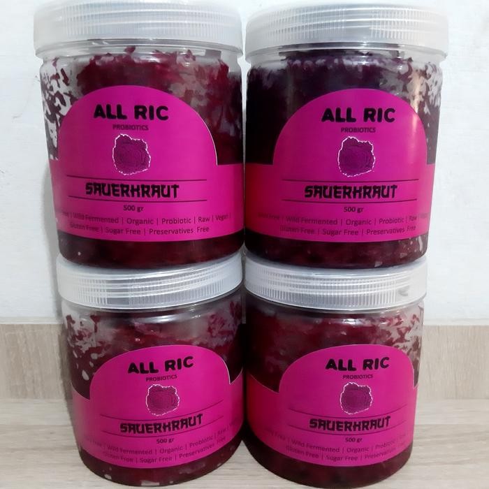

PastikanDikirimLgsg- sauerkraut ungu/purple kraut organic/raw/wild fermented/no sugar/500gr