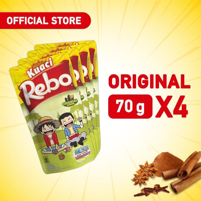 

PastikanDikirimLgsg- Rebo Kuaci Bundling 4 PCS - Varian Rasa Original 70 Gram