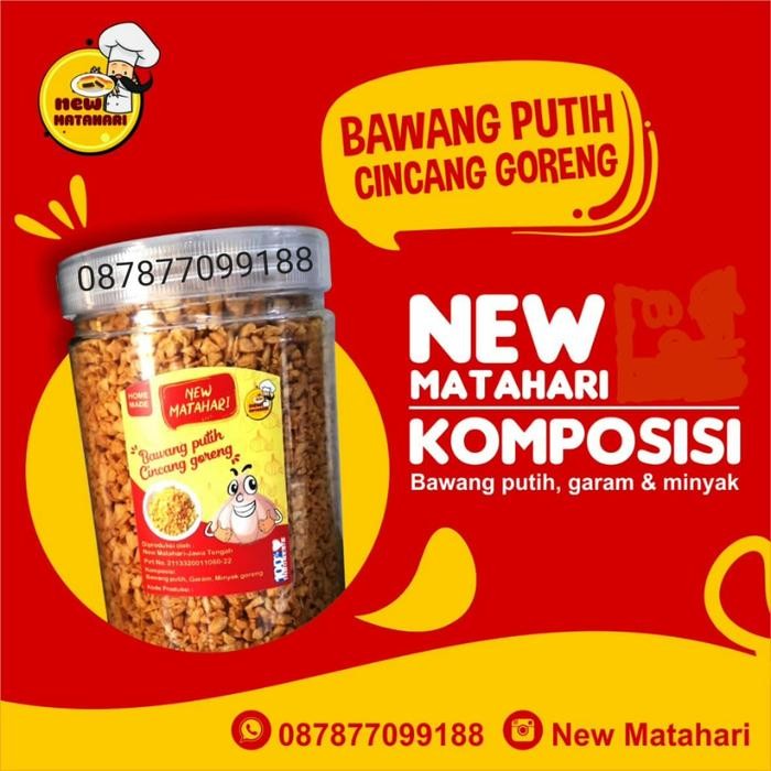 

PastikanDikirimLgsg- Bawang putih goreng cincang "New Matahari