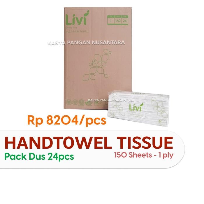 LIVI TISSUE SMART HAND TOWEL 150S MULTIFOLD TISU LIVI TISU 1 DUS 24PAX dapur