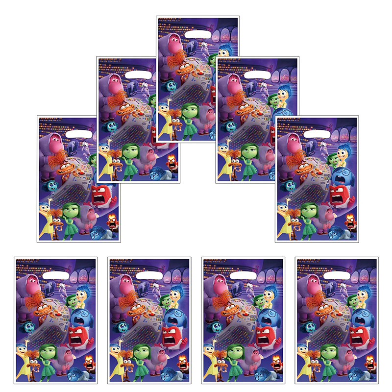 30Pcs Inside Party Gift Bags With Handle Inside Out 2 Themed Party Baby Shower Kids Boys Birthday