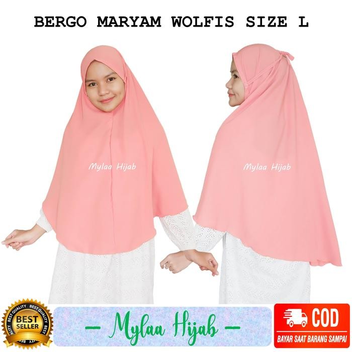 Imanzia- Mylaa Hijab Bergo Maryam Instan Bahan Wolfis Premium Grade A Size L Hijab Kerudung