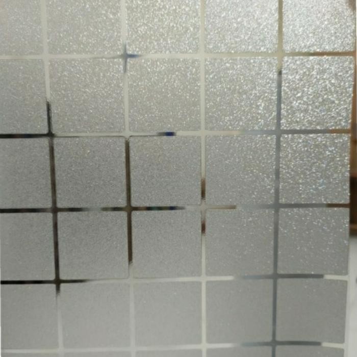 BintangEmaSs- Sanblast Motif Es Kotak / Kaca Film Es Untuk Rumah Atau Kantor