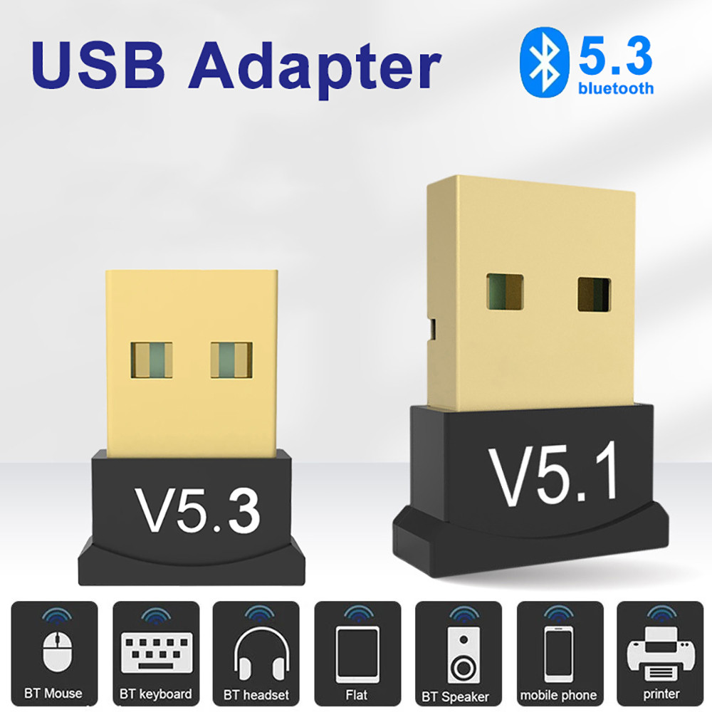 USB Bluetooth 5.3 Adapter Dongle Adaptador Bluetooth V5.1 Wireless Speaker Audio Receiver USB Transm