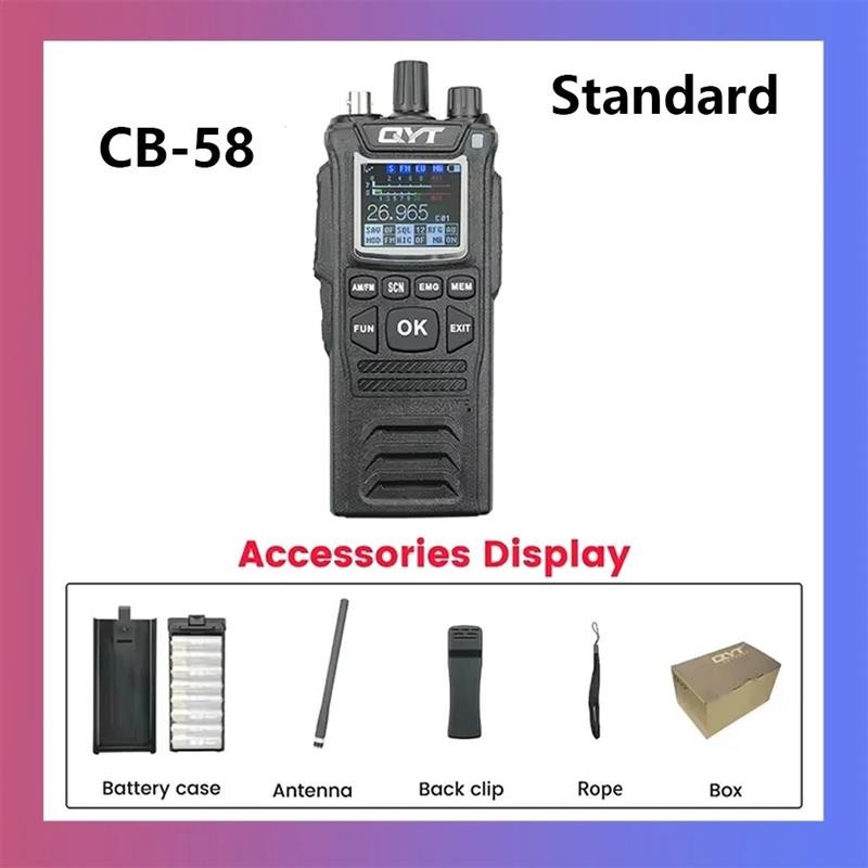 Top CB Radio CB-58 26.965-27.405MHz FM AM Mode Citizen Band Radio 27MHz Handheld Walkie Talkie With 