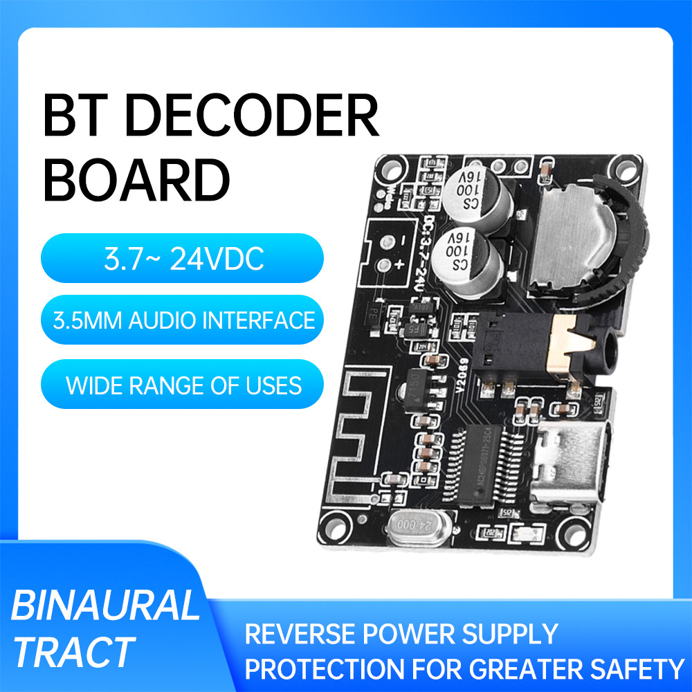 Bluetooth Audio Receiver Board Bluetooth 5.0 Stereo Lossless Decoder Board XY-WRBT DC 3.7-24V Sound 