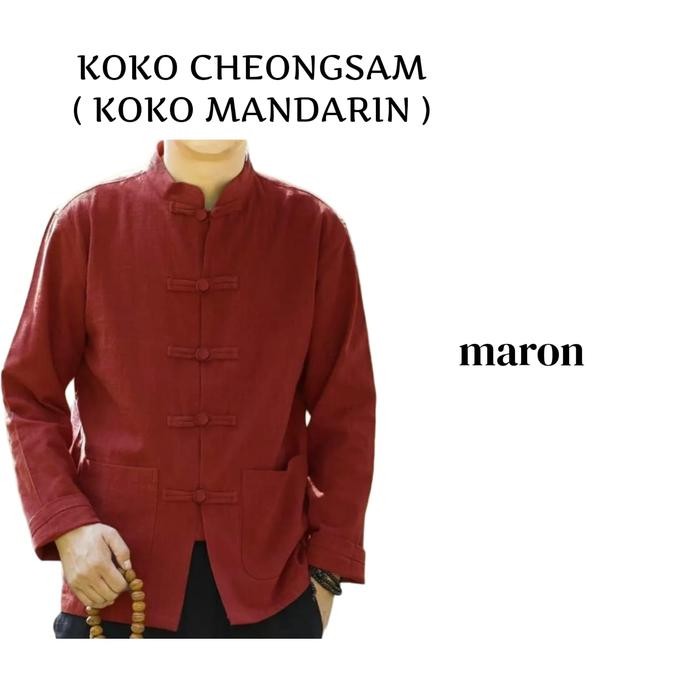 Elhaz- Koko Cheongsam Mandarin Baju Koko Pria Lengan Panjang Limited Edition
