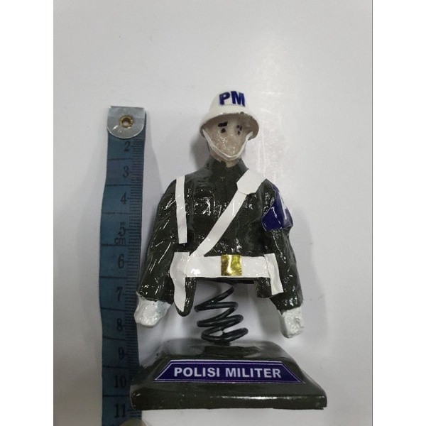 Miniatur patung Polisi Militer Patung miniatur mobil polisi Militer Pajangan figure kecil Polisi