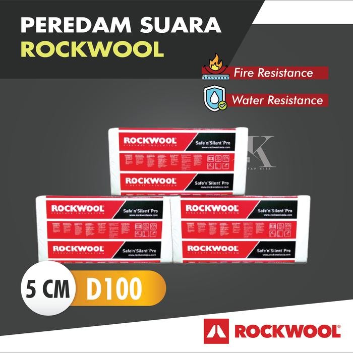 Rockwool D100 5cm / Rockwool / Busa Peredam / Glasswol / Peredam Ruang
